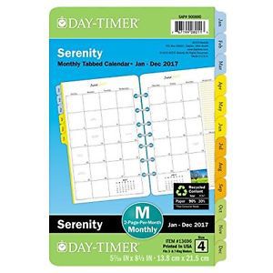 Day-Timer Monthly Planner Calendar Refill 2017, Two Page Per Month, Loos...