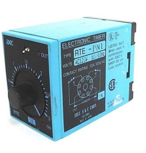 IDEC RTE-PN1-AC120V ELECTRONIC TIMER RTE-PN1, 10A, 120V AC, 0-3S