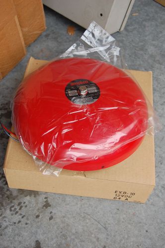 NEW Amseco EXB-10-12P Polarized 12V 10&#034; Fire Bell Audible Signal Appliance Gong
