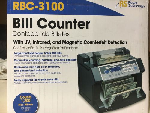 Royal Sovereign RBC3100 Digital Cash Counter - 300 Bill Capacity Counts 1200/min