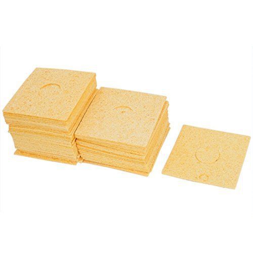 uxcell 50pcs 60x60mm Soldering Solder Iron Tip Sponges Welding Cleaning Pads