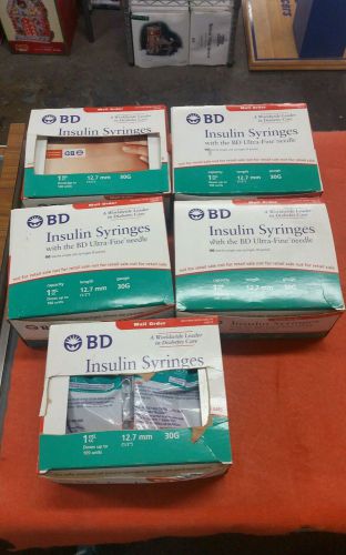 400+ BD INSULIN SYRINGES  5 box&#039;s 100 each 30g 1ml / cc