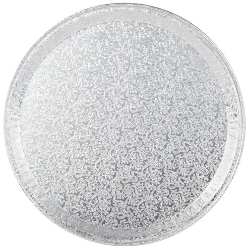 Pactiv 12&#034; Flat Round Aluminum Foil Catering Serving Tray Platter 451212A 50pk
