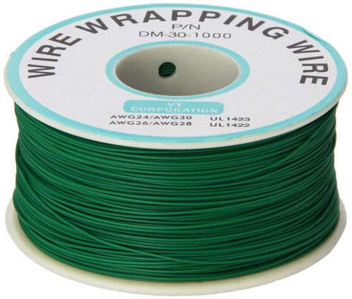 P/N B-30-1000 305M 30 AWG Green Colored Insulation Test Wrapping Copper Cable