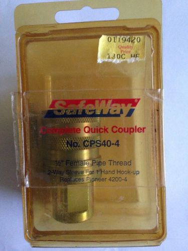 SafeWay Hydraulic Quick Coupler No. CPS40-4 Female Pipe Thread Pioneer 4200-4