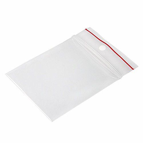 Minigrip Red Line MGRL4PH02503 Polyethylene (LDPE/LLDPE Blend) Clear Reclosab...