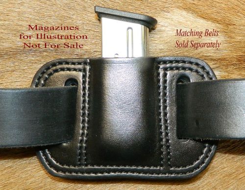 Leather mag pouch for 9mm /.40 single stack magazine fits springfield xds mags for sale