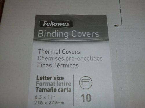 Fellowes 1/4&#034; Blue Grain Thermal Binding Covers - 10 Pack