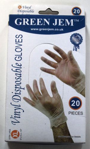 20pc Vinyl Disposible Gloves - Size XL - Hair Dye Cleaning Pet Care Painting