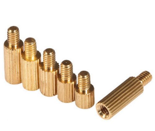 Male female kurled hex standoffs support m2 pcb board brass spacer support for sale
