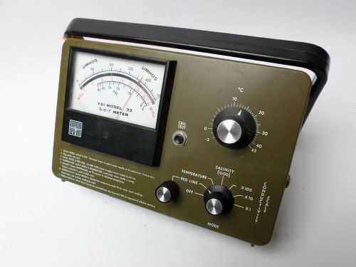 YSI MODEL 33 S-C-T METER Salinity meter Vintage w/case