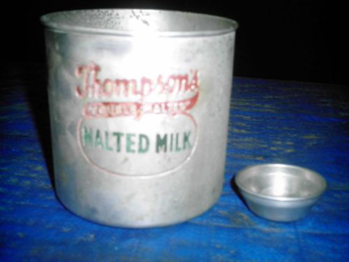 Rare 1940&#039;s - 1950&#039;s thompsons soda fountain malt bucket &amp; scoop for sale