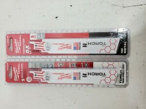 2 Milwaukee 48-00-5786 6 in. 24 TPI The Torch SAWZALL Blades 5 Pk