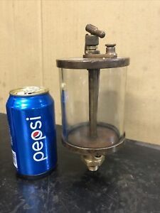 Antique Brass IHC oiler Hit Miss Steam engine lubricator