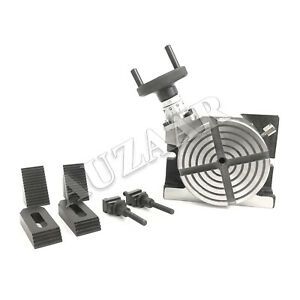 AUZAAR 4&#034; VERTICLE/HORIZONTAL ROTARY TABLE WITH CLAMPING KIT - FREE USA SHIPPING