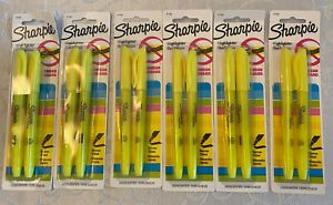 Lot of 6 Packs of Two Yellow Sharpie Highlighters. Total of 12. Free Shipping