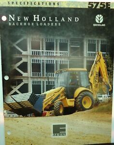 20-IND-4 New Holland 575E Backhoe Loaders brochure. 1996 #31057513 8 Pages