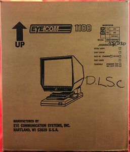 EYECOM 1100 - Vintage Microfiche Microslide Reader Viewer -NEW IN BOX-Ultra Rare