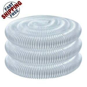 Dust Collector Hose Replacement 4&#034; x 20 Feet Clear PVC Flexible Self Grounding