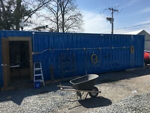 40&#039; tool Container construction trailer has electric air water led
