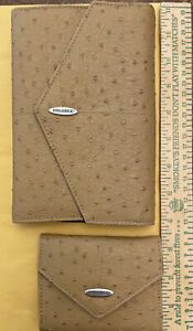 2 Rolodex Explorer Faux Leather Personal Case, 36 &amp; 12 Card Capacity, Used Tan
