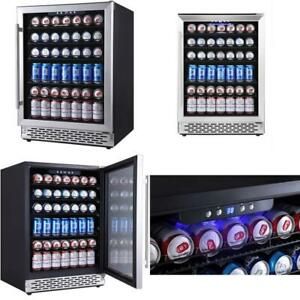 Phiestina 24 Inch Beverage Cooler Refrigerator - 175 Can Built-In Or Free Standi