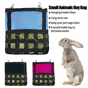 Hanging Feeder Slow Eating Pet Home Rabbit Hay Bag Easy Install Small Animals