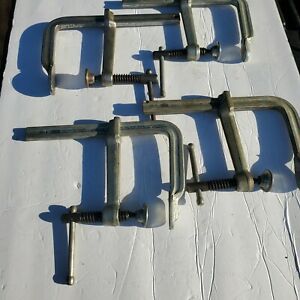 BESSIE CLAMP  SQ 4, 1200 POUNDS AT 6 INCHES. Lot of 4. Made in Germany. Used