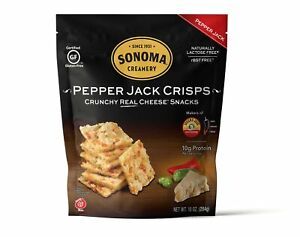 Sonoma Creamery Cheese Crisps - Pepper Jack Savory Cheese Cracker Snack High ...