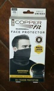 Copper Fit Guardwell Face Protector - Adult CHARCOAL One Size Fits Most!