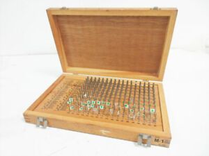 MEYER M-1 PLUS .061 - .250 MACHINIST PIN GAGE SET WOODEN BOX