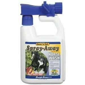 Straight Arrow Spray Away Horse Body Wash Equine Horse Show Gentle 32 oz