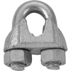 Cambell T7670459 Wire Rope Clip, 3/8 In, Malleable Iron