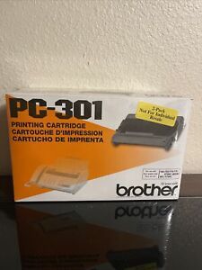 2 GENUINE BROTHER PC-301 PRINTING FAX CARTRIDGES, NIB