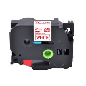1PK Compatible with Brother P-Touch TZ-252 TZe-252 Red on White Label Tape 1&#034;
