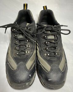 Caterpillar Steel Safety Toe Shoes Black Leather, Lace Up, Size 8.5