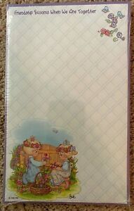 new sealed precious moments notepad 5&#034;x8&#034; friendship blooms when we are together