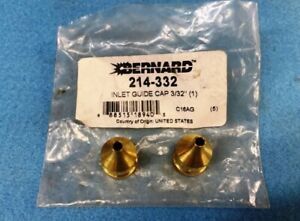 BERNARD 214-332 INLET GUIDE CAP 3/32&#034; ** LOT OF 2 **