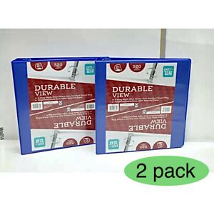 2 Pack -Pen + Gear Durable View 2&#034; 3 D-Ring Binders Blue