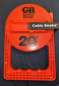 GB Gardner Bender 20’ Cable Snake, Fish Tape, EFT-20P Free Shipping,lightly used