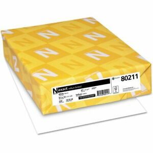 Neenah Paper Exact Vellum Bristol Cover Stock, 67lb, 94 Bright, 8 1/2 x 11, Whit