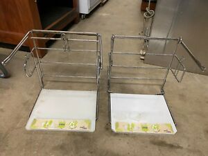 Chrome T-Shirt Shopping Bag Rack Stand Store Holder Dispenser Grocery Bagging