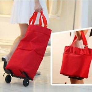 Oxford Folding Shopping Bag Shopping Cart Wheels Bag Small Pull Cart Buy  Bag