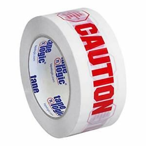 Tape Logic 2 Inch x 110 Yards Pre-Printed Packing Tape&#034;Caution&#034; 2.2 Mil Thick...
