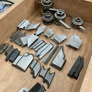 Spindle Shaper/moulder Cutter Heads (4) And Blades (23 Sets) — 1/2 Inch Bore.