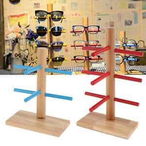 2Pcs Wood Sunglasses Eye Glasses Show Rack Display Stand Organizer 2/3 Layer