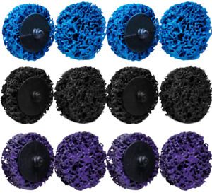 M-jump 12 PCS 2 inch Easy Strip Discs Clean Poly Strip Wheel Disc Abrasive Angel