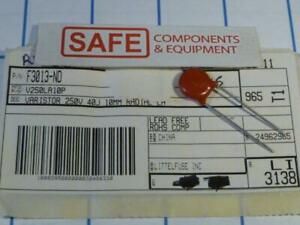 Littelfuse V250LA10P Varistor QTY-8 390V 40J 220pF 2.5kA Surge Radial USA C35-12