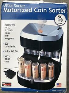 Magnif Motorized Ultra Coin Sorter Holds Dollar Coins Sorts Up To 200 Coins USA