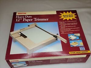 Boston 2612 Paper Cutter 12” Heavy Duty Guillotine - Cuts Clean